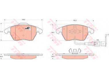             Stabdžių kaladėlių komplektas abiems priekiniams ratams GDB1550 gera kaina internetu
        